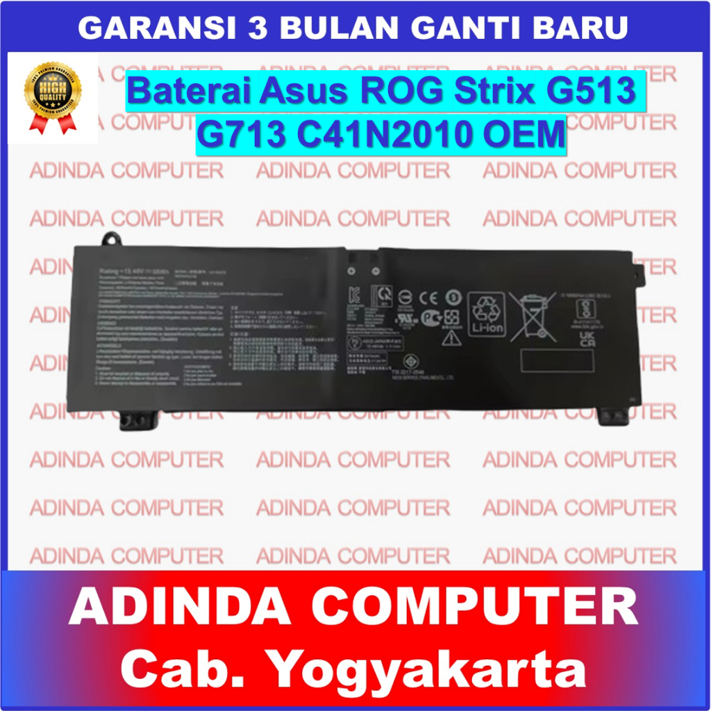 Baterai Asus TUF Gaming A15 FA507R A16 FA617 A17 FA707 F17 TUF707R TUF707Z C41N2010 OEM