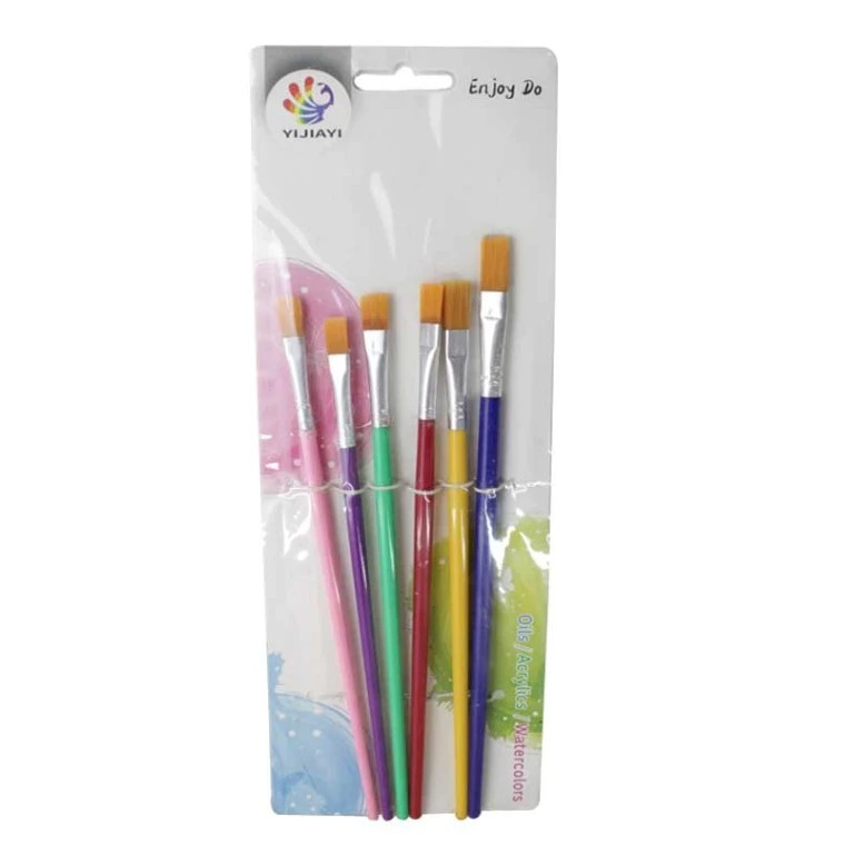 WALITO - KUAS LUKIS SET / BRUSH / KUAS CAT AIR/ AKRILIK YIJIAYI NO.251-6B SET ISI 6 PCS