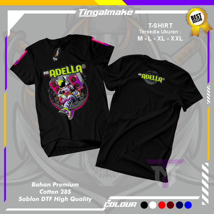 Baju Adella Gank V3 Unisex Terbaru - Tshirt Pria Wanita - Kaos Om Adella - Kaos Om Adella Music Prem