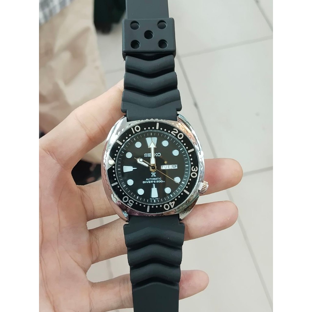 Jam Tangan Pria Tanggal Hari Aktif Seiko Karet Watches Sporty Kasual Fashion Watch