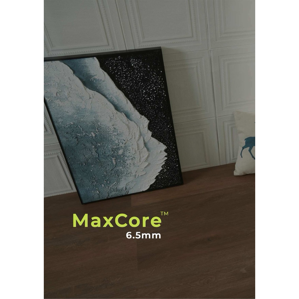 MaxCore SPC Flooring 6.5mm – Lantai Vinyl Premium Waterproof, Anti Rayap, Anti Slip, dengan IXPE Und