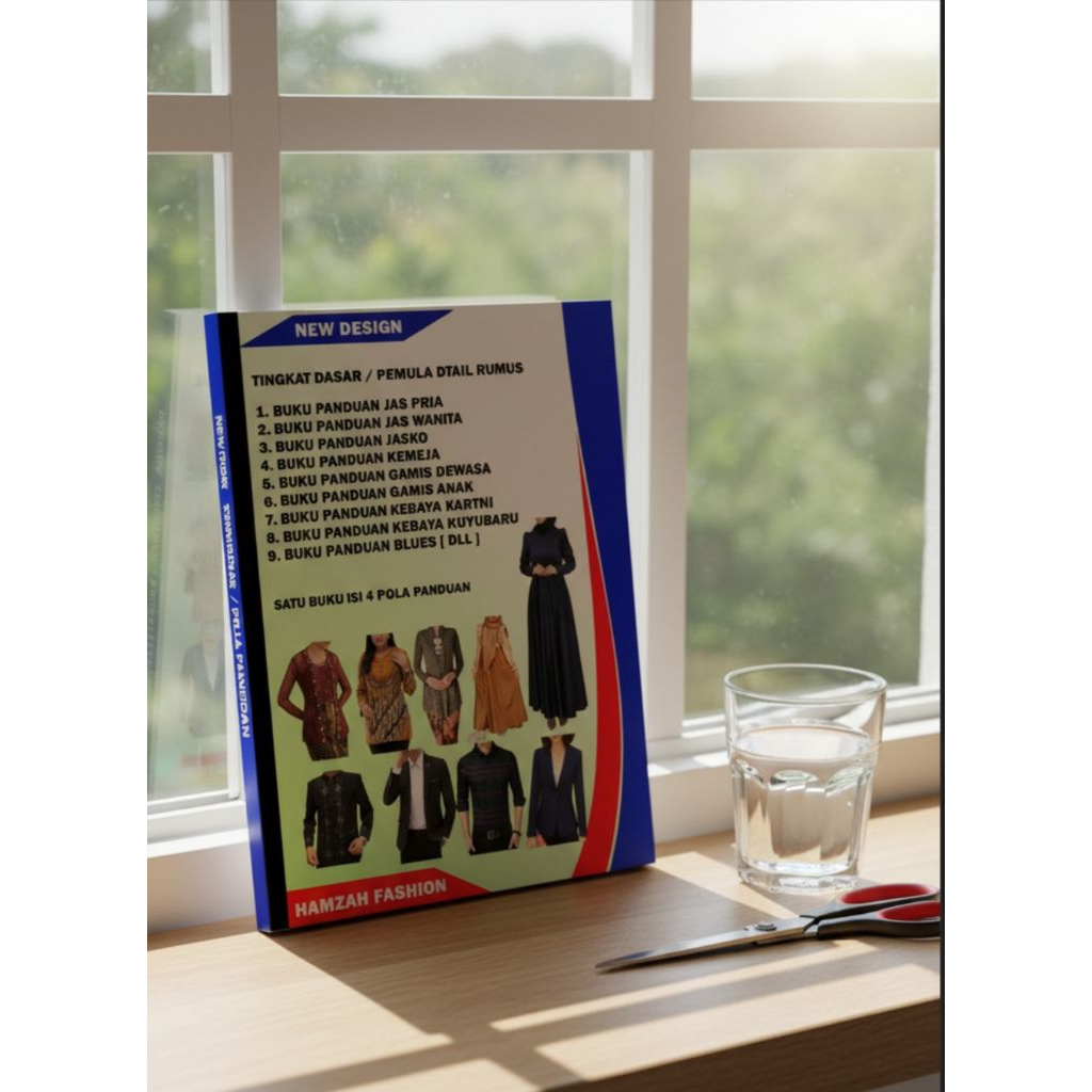 buku pola jahit isi 9 pola buku panduan tingkat dasar