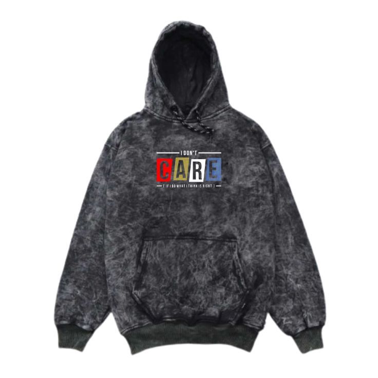 HOODIE sandwash pria/wanita I'DONT CARE