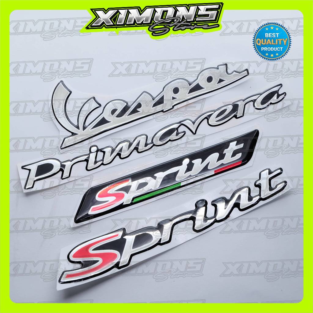 emblem timbul vespa / emblem 3d vespa matic / emblem timbul vespa sprint / emblem timbul vespa prima