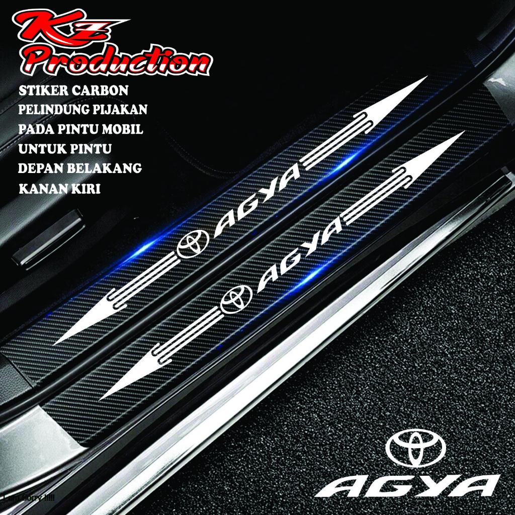 COD Cutting stiker Sill Plate Mobil Toyota Agya Stiker Pijakan Pintu Mobil Toyota Agya