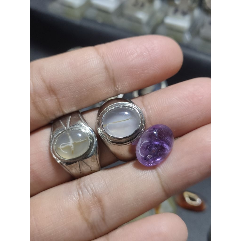 paket batu akik tapak jalak,sodo Lanang,kecubung ametish