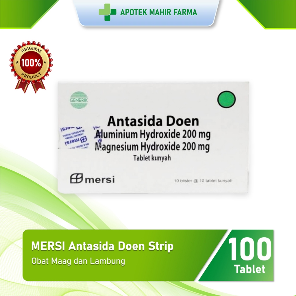 MERSI Antasida Doen Box 100 Tablet - Obat Maag dan Lambung