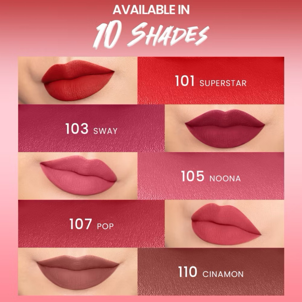 Hanasui Mattedorable Lipstick / Hanasui Lipstik  Batang - Anti Geser Formula (Smudgeproof)