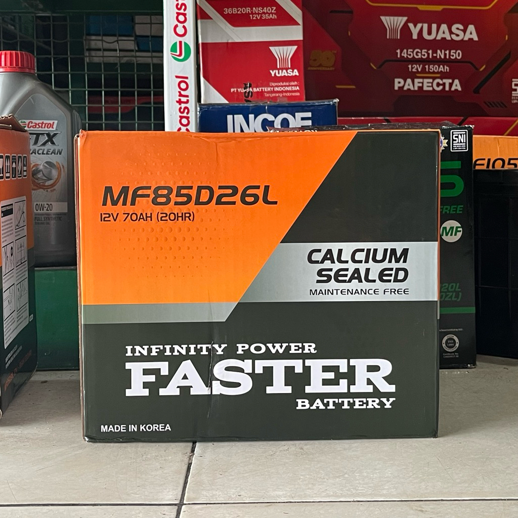 Aki Kering Faster 85D26L (NS70L) | Aki Mobil Innova Diesel