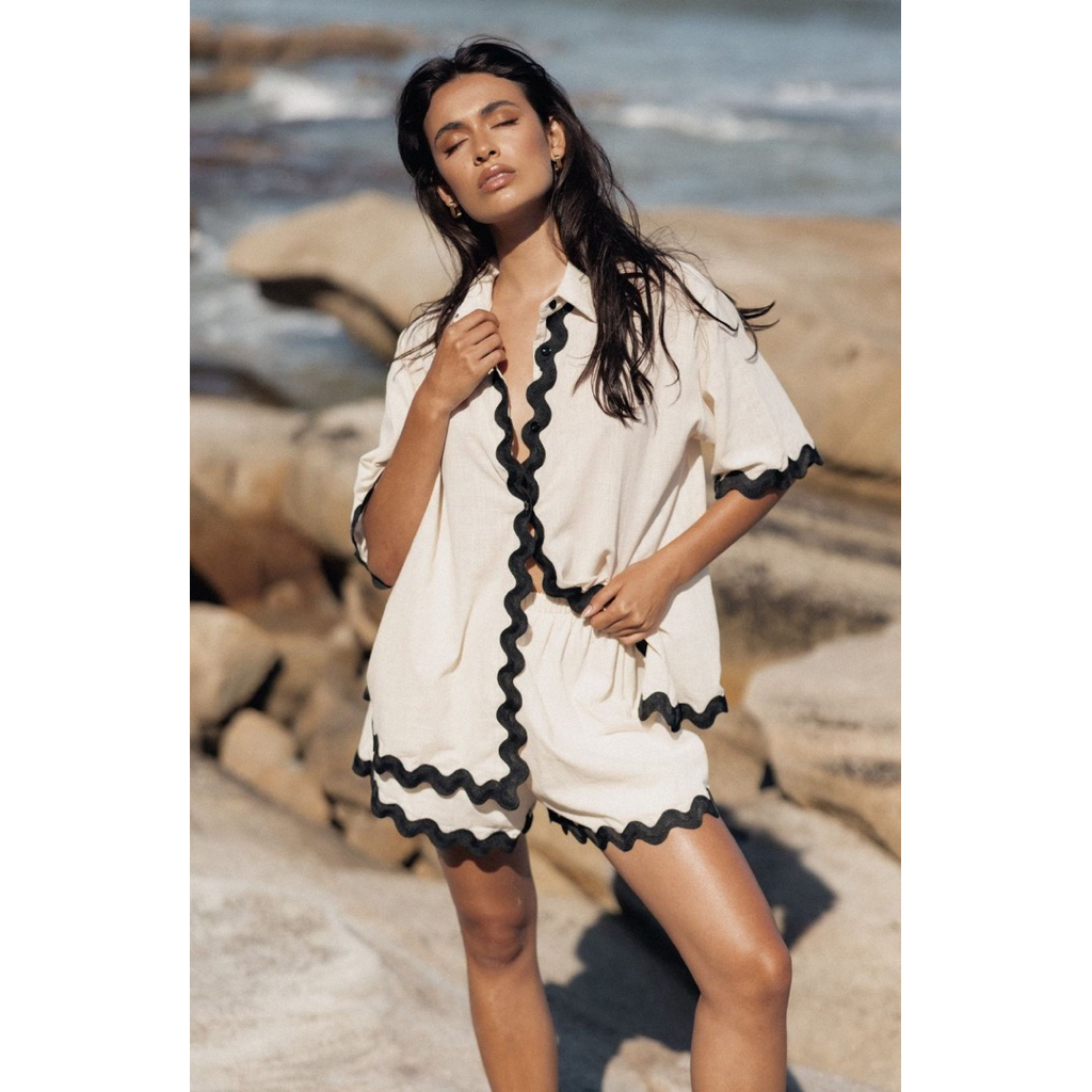 Savana Beachwear - COMA Set baju wanita kemeja celana pendek bali outfit
