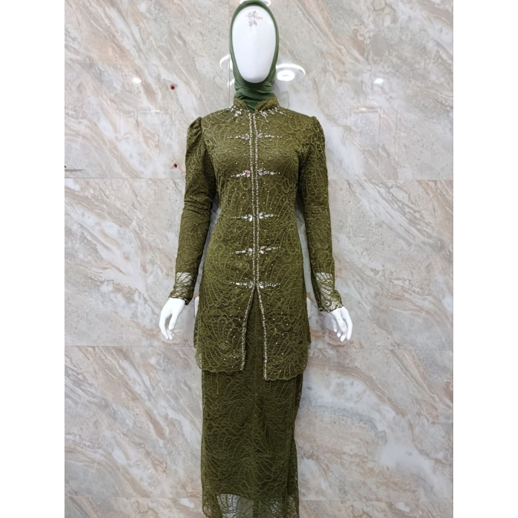 Setelan Kebaya Brokat / Kebaya Brokat Payet Modern