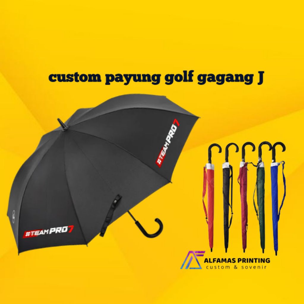 custom payung golf gagang j/ payung golf /payung golf custom / patung custom logo / payung lipat / p