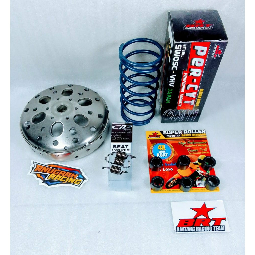 PAKET AKSELERASI & ANTI GREDEK N MAX 155 OLD AEROX 155 OLD LEXI 125 MANGKOK GANDA ROLLER BRT PER CVT