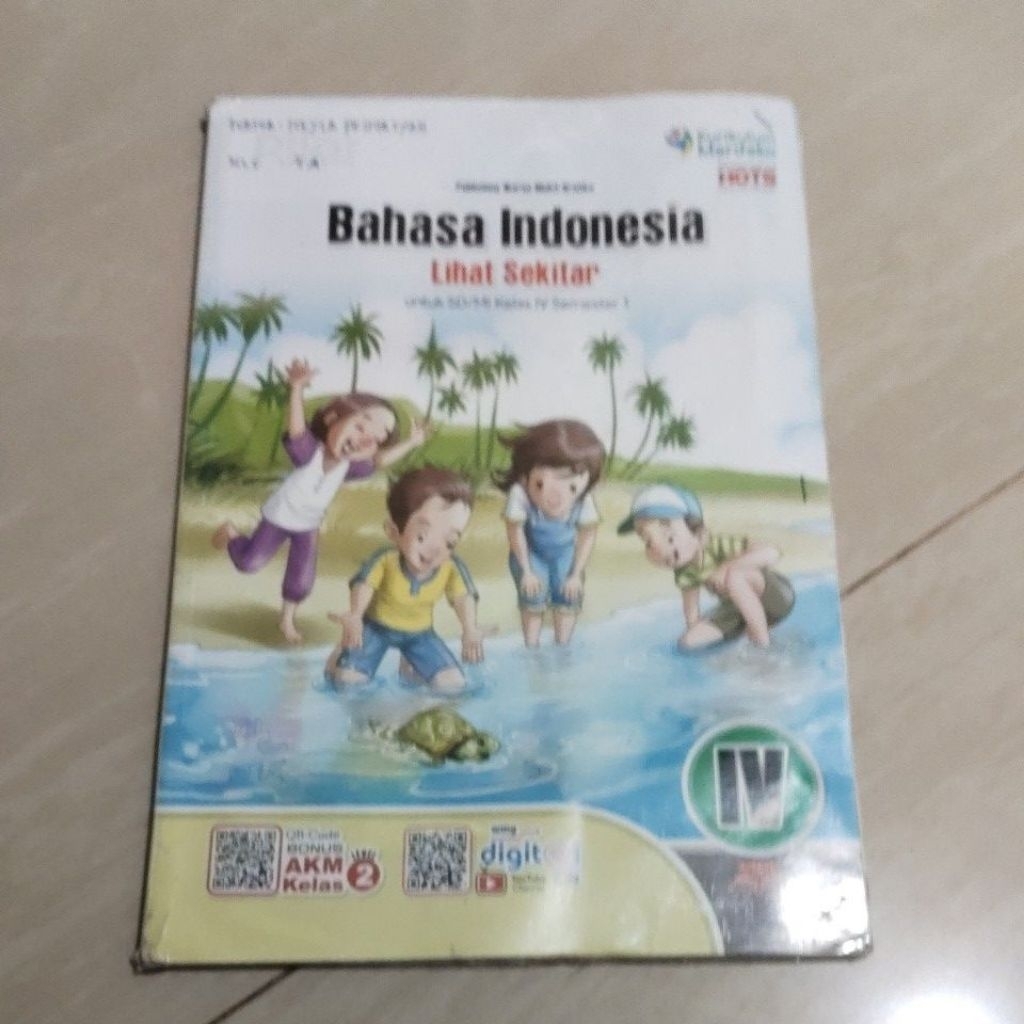 BUKU ORI BUKU PILAR BAHASA INDONESIA LIHAT SEKITAR SD KELAS IV/4 SEMESTER 1 PENERBIT PT WARNA MUKTI 