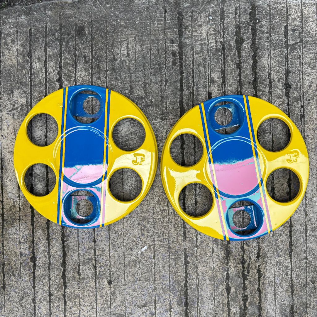 Wildop weldop Ring donat roda ban bagian depan truck canter engkel plat besi galvanis (sepasang/2bij