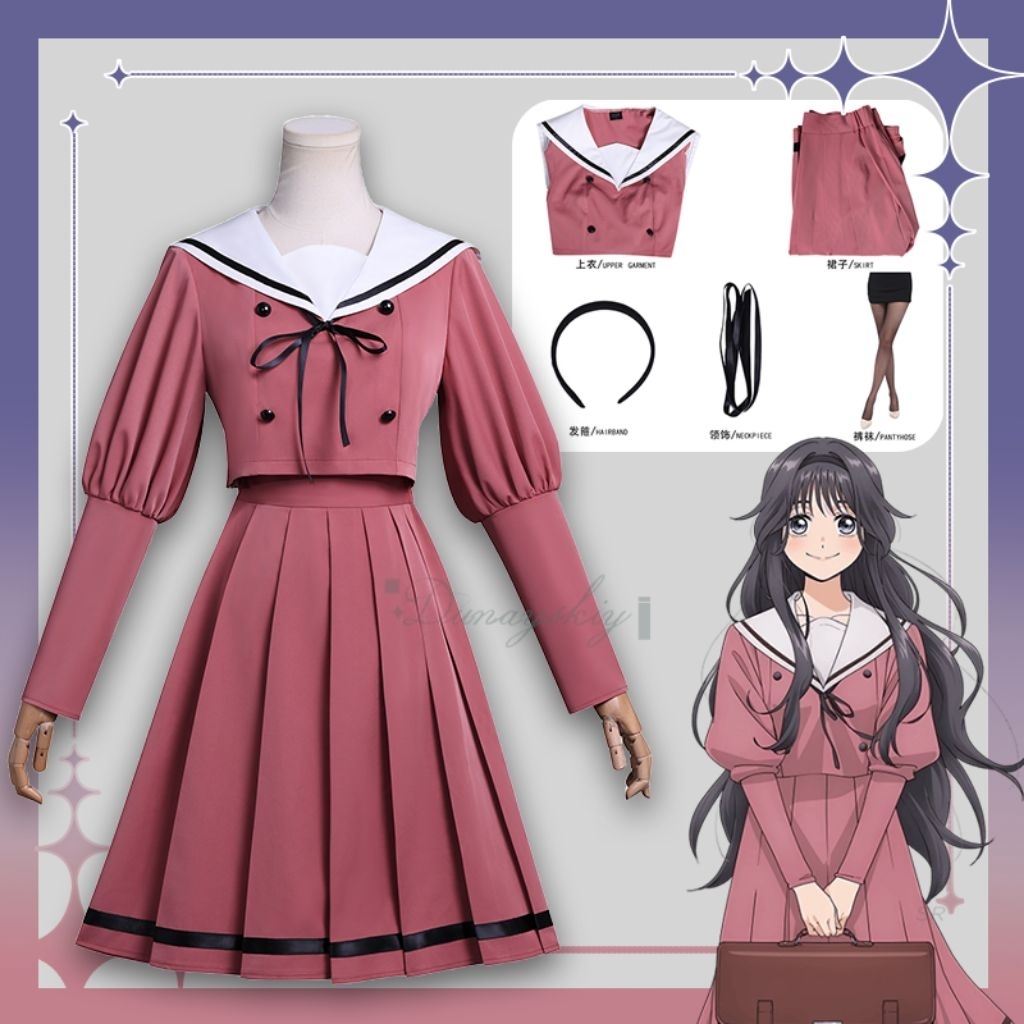 KOSTUM COSPLAY WAGURI KAORUKO KAORI HANAQ RIN A SAKU/KOSTUM COSPLAY WAGURI KAORUKO/SEIFUKU WAGURI KA