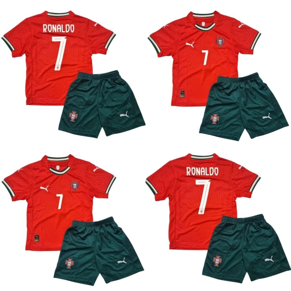 JERSEY BAJU BOLA ANAK PORTUGAL HOME KIDS 2025 RONALDO GRADE ORI