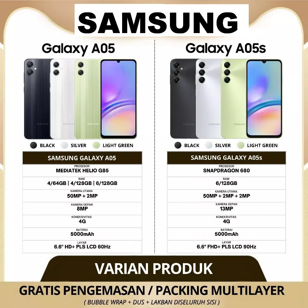 Samsung Galaxy A05  A05S  4/64GB  6/128GB / SAMSUNG GALAXY A55 5G 12/256GFast Charging Garansi Resmi
