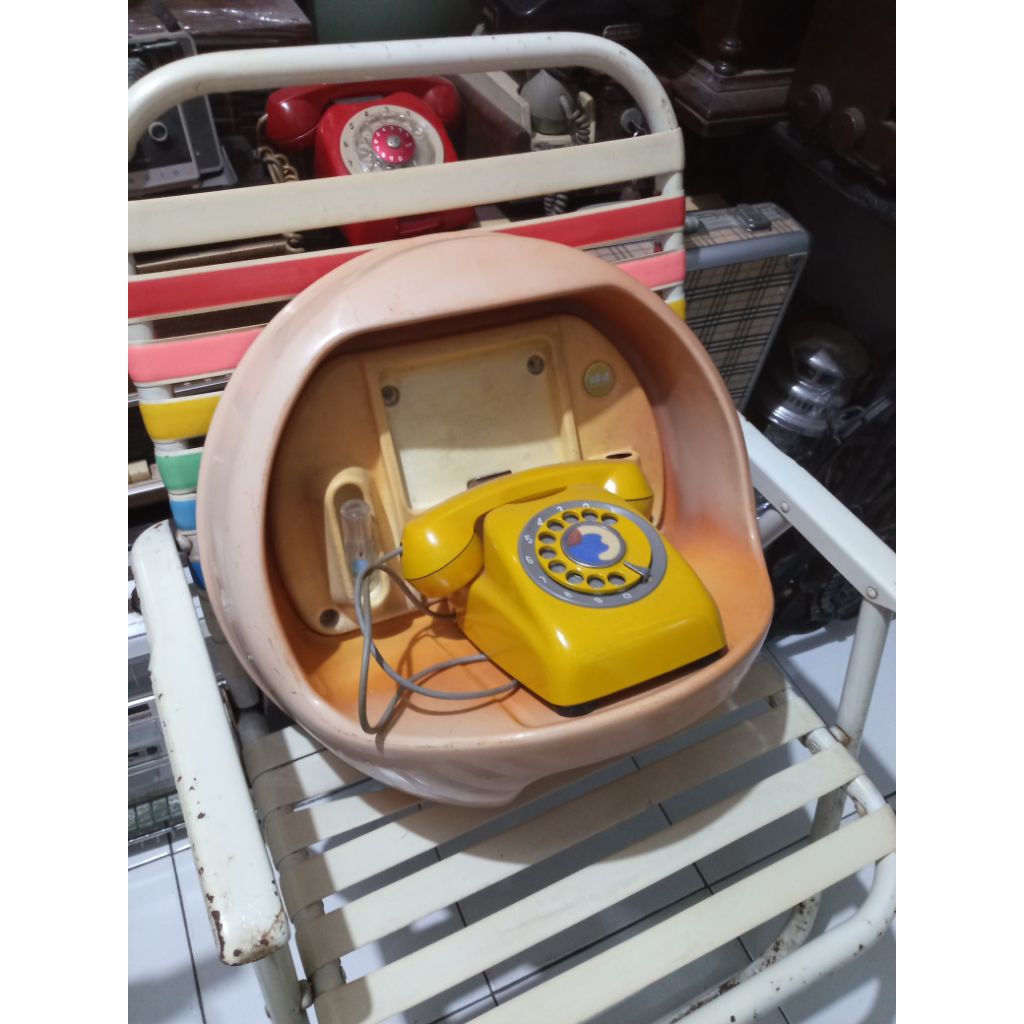1 Set Telepon Jadul Telpon Antik Vintage Telephone Rotary Telepon Antik Lawas