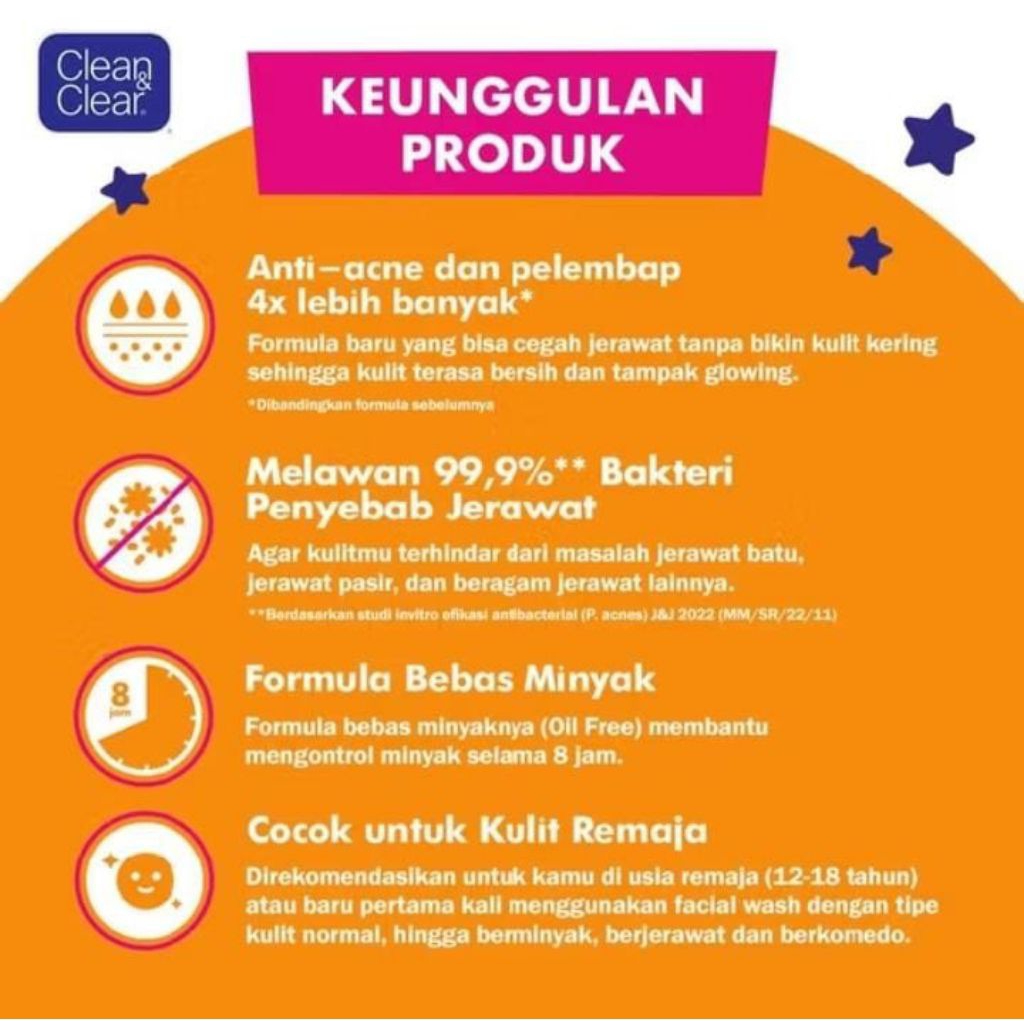CLEAN AND CLEAR FOAMING FACE WASH SABUN CUCI MUKA HARGA MURAH
