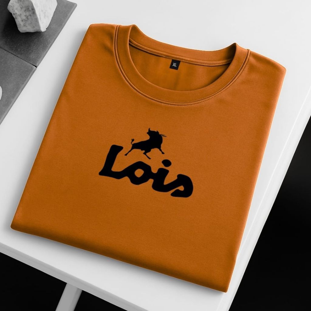 Cod Kaos Baju Lois Text Hitam Tshirt Premium Quality Lengan Pendek Pria Wanita