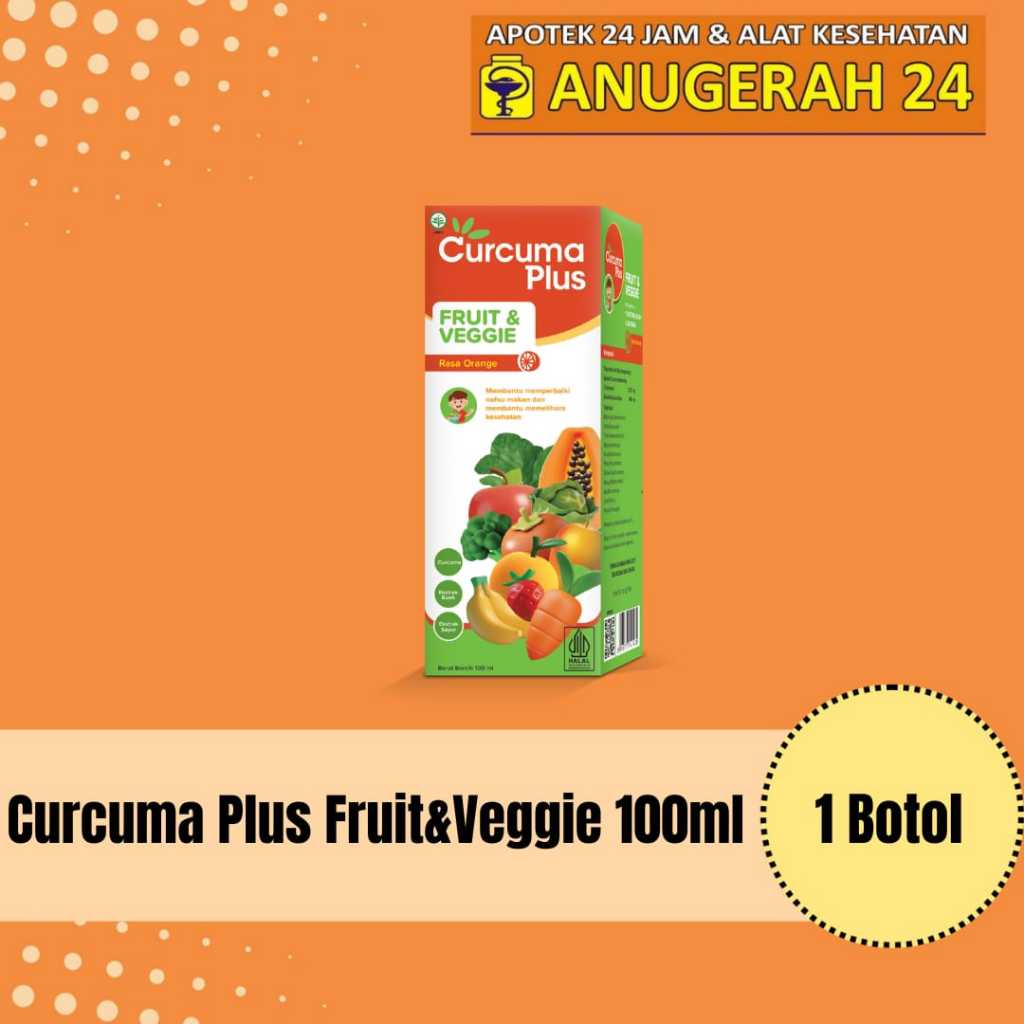 Curcuma Plus Fruit And Veggie Jeruk Sirup 100 ml