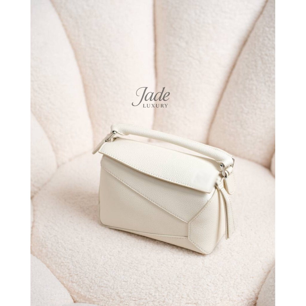 Tas Wanita L Puzzle Mini In Grain Skn - White