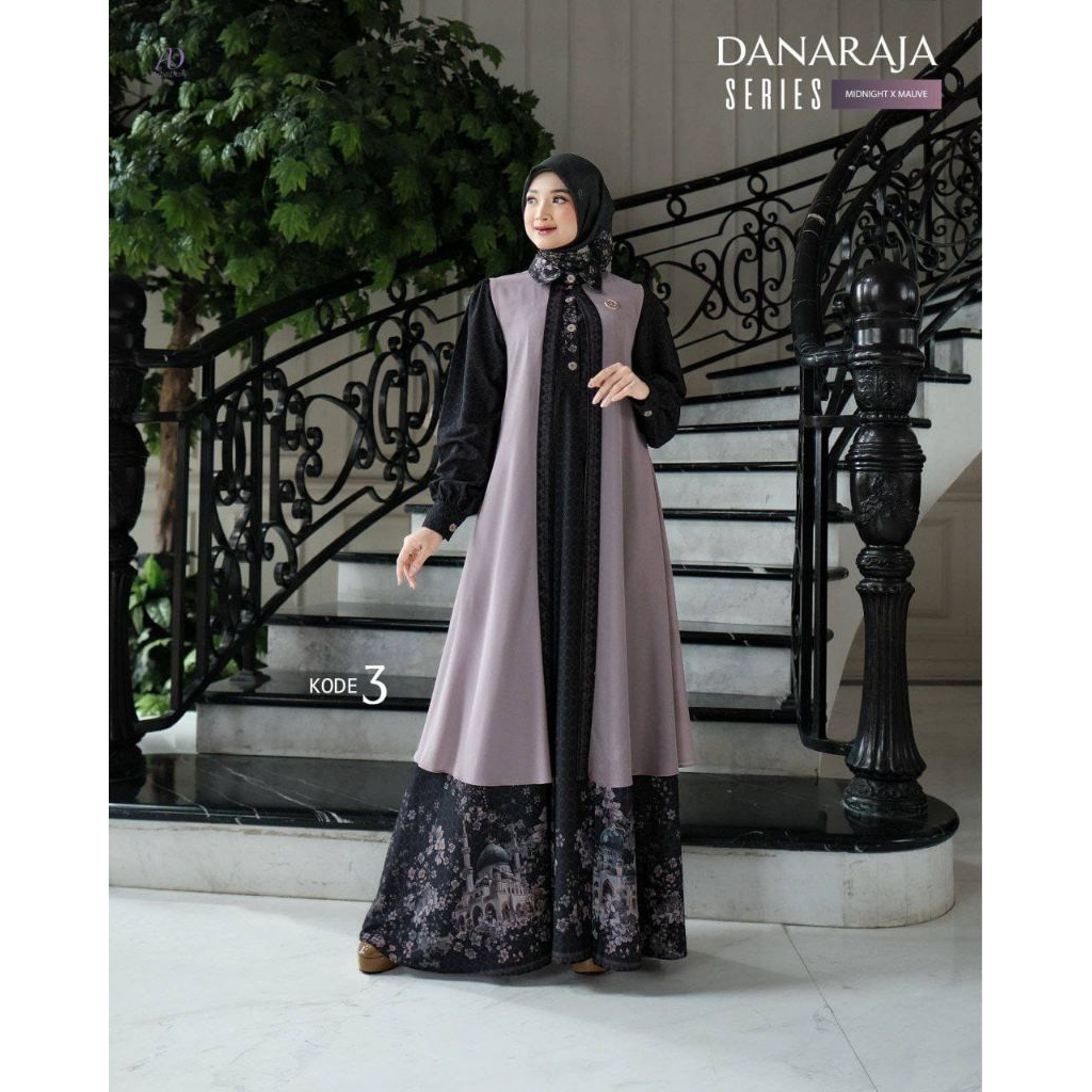 ARTIE DAILY DANARAJA MIDNIGHT MAUVE GAMIS BRANDED ORIGINAL