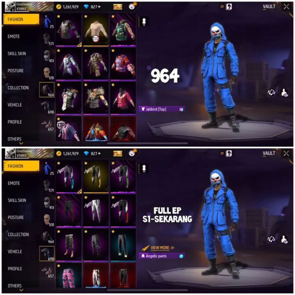 akun ff pakean pribadi all season japri skarang