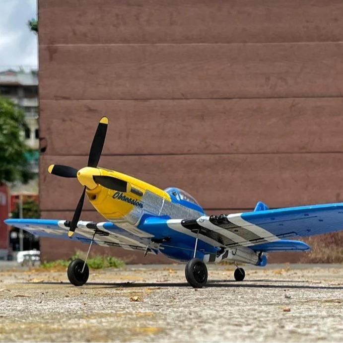 Volantex Mustang P51D Warbird w/ Gyro RC Airplane RTF Blue