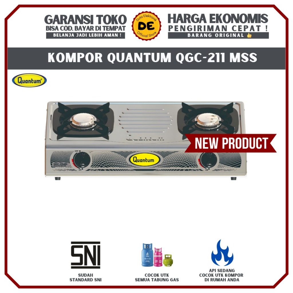 Kompor Gas Quantum 2 Tungku QGC-211MSS / QGC-211MSC / QGC-211MSB
