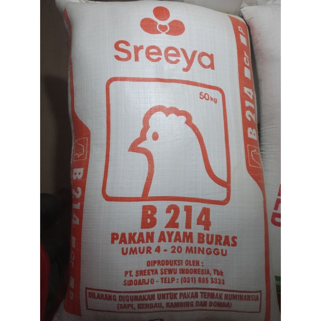 sreeya pakan ayam buras usia 5 - 20 minggu 1 sak 50kg