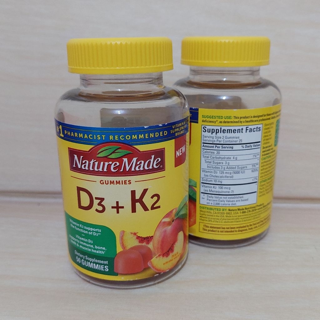 Nature Made Vitamin D3 K2 Gummies 50 pcs