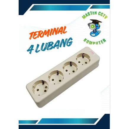 Stopkontak Lubang isi 4 Terminal Kuningan