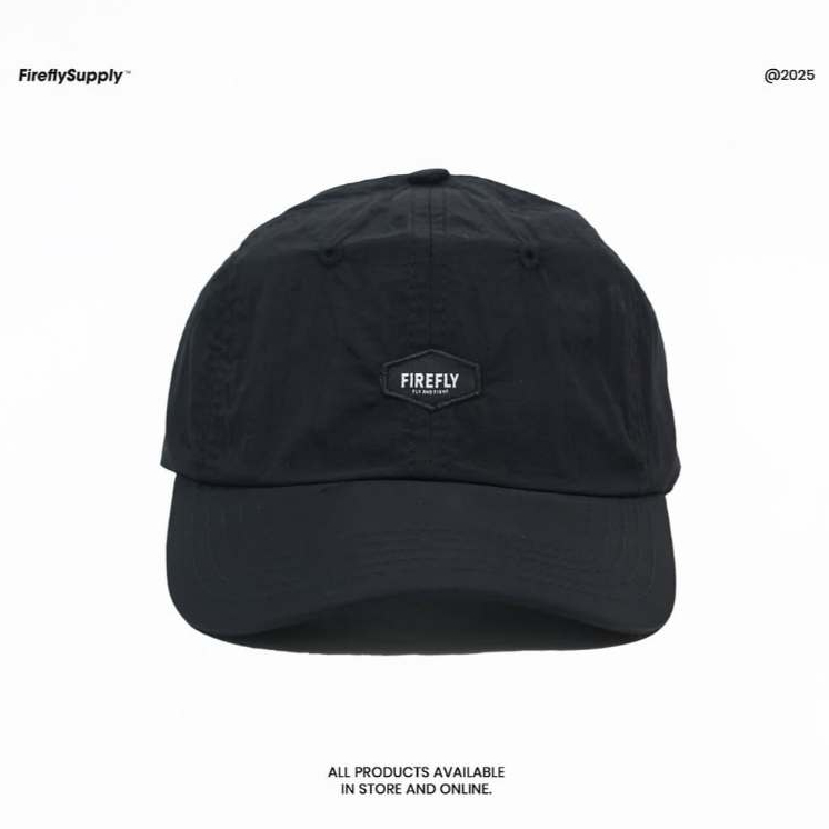 POLOCAPS BLACK PARASUT SERIES FIREFLY ORIGINAL / TOPI PRIA