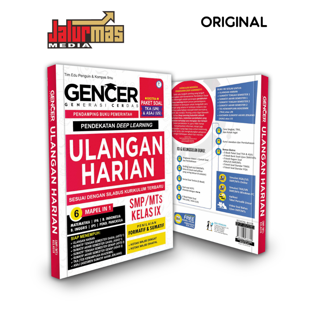 Buku Soal SMP - GENCER ULANGAN HARIAN | MASTER SUPER KOMPLIT KELAS 7,8,9 TERBARU