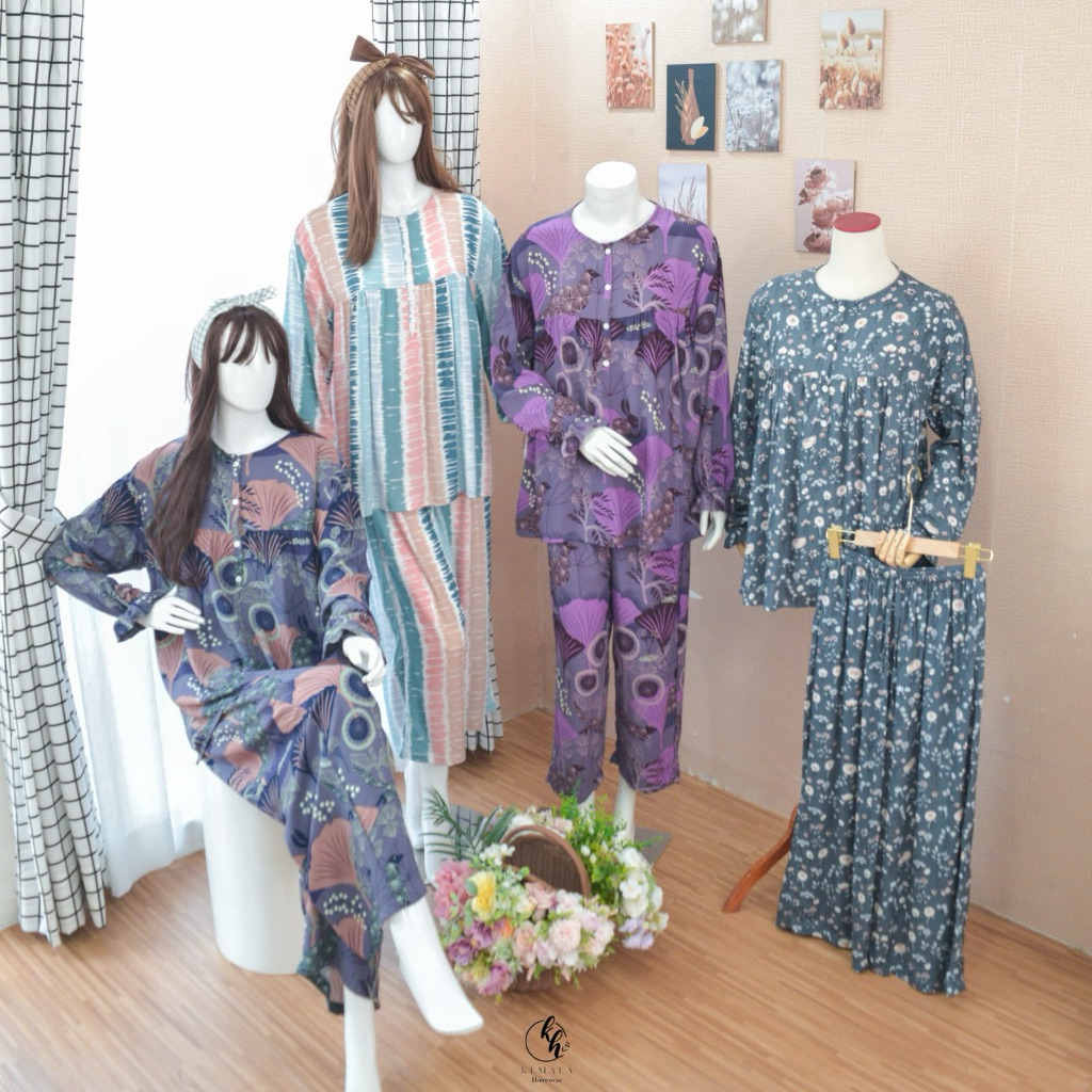 Aisha long cullote set Piyama busui bumil adem kekinian