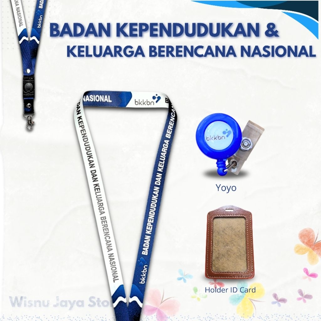 Lanyard Tali ID Card BKKBN  |  Lanyard BADAN KEPENDIDIKAN & KELUARGA BERENCANA NASIONAL  |  Tali ID 