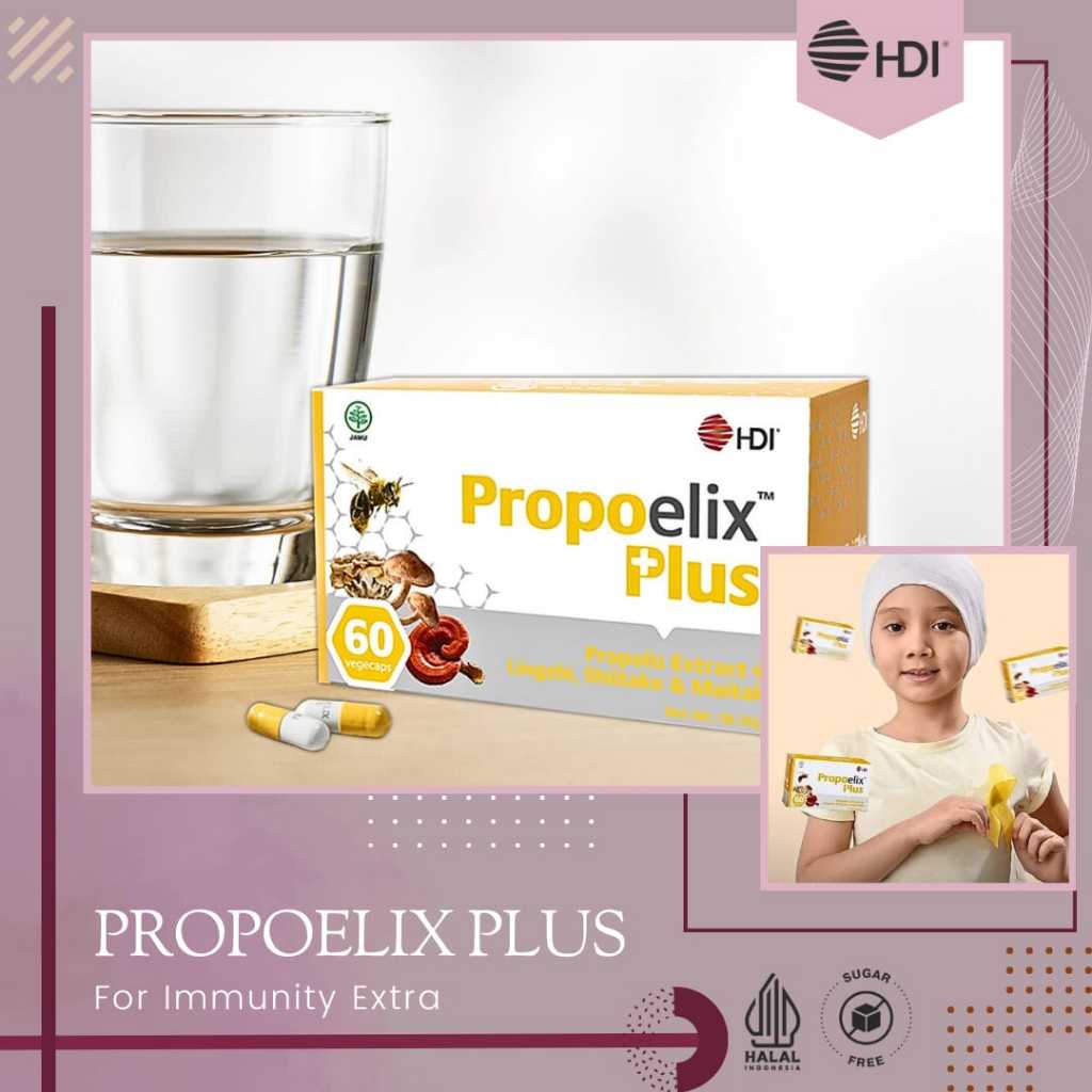 Propoelix Plus (60 Vegekaps) Original By HDI - 100% ORIGINAL
