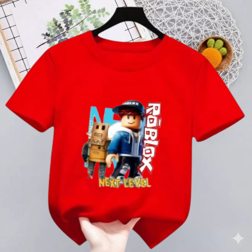 Baju Kaos Anak Laki Laki Perempuan Roblox Game Usia 2-12 Tahun Atasan Distro Cowok Cowok Roblok