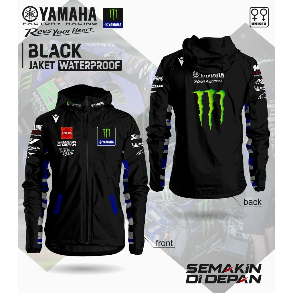 jaket waterproff crew team yamaha monster motogp 2025 jaket anti air
