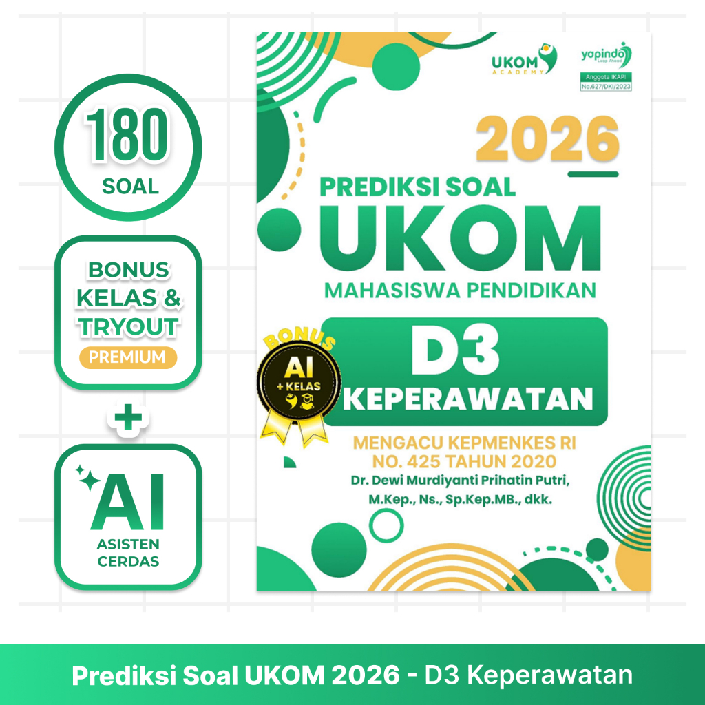 UKOM Academy Buku Prediksi Soal UKOM D3 Keperawatan 2026