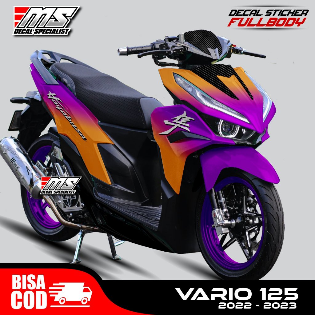 Promo decal stiker Vario 125 new 2022-2023 full body variasi bunglon ungu
