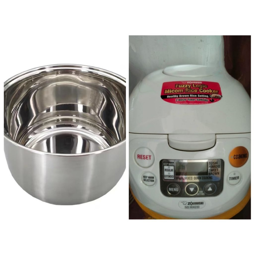 (PANCI SAJA) Innerpot Stainless Steel Utk Rice Cooker "Zoji****I"  NS-WAQ10 (Kapasitas KECIL : 5,5 C