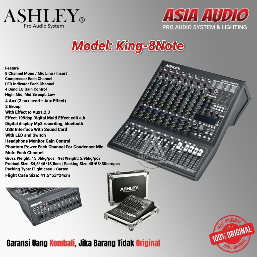MIXER ASHLEY KING-8 NOTE