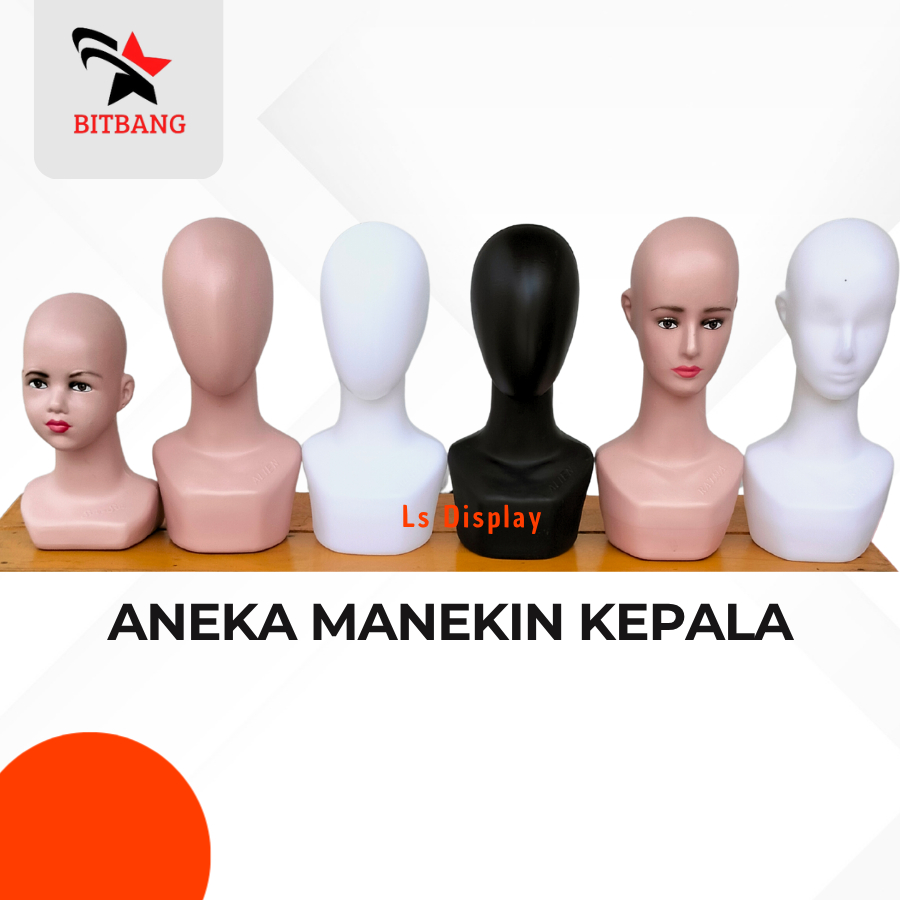Aneka Manekin Kepala - Patung Kepala Wanita Anak