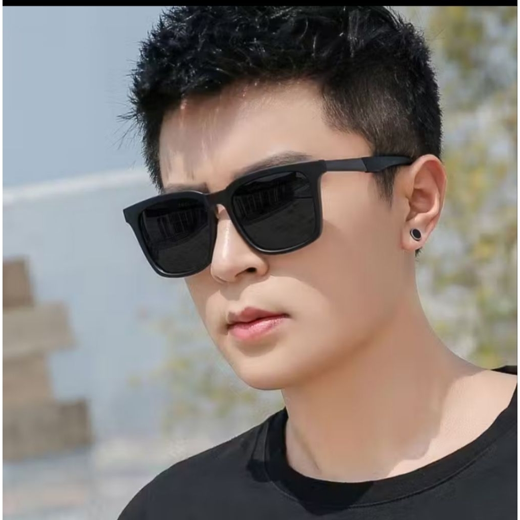 Kacamata Hitam Pria Kotak Fashion Kacamata