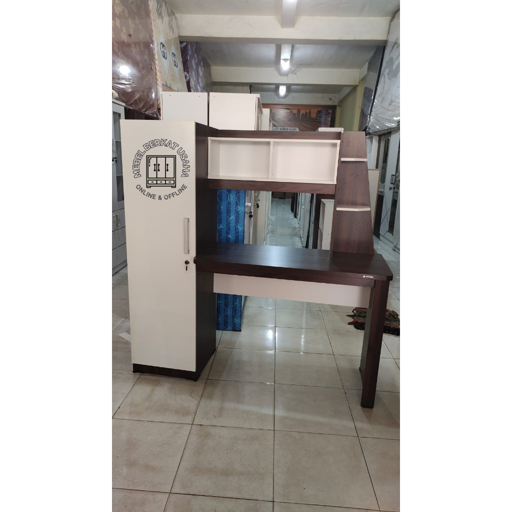 MEJA BELAJAR LEMARI SAMPING MINIMALIS BANJARMASIN