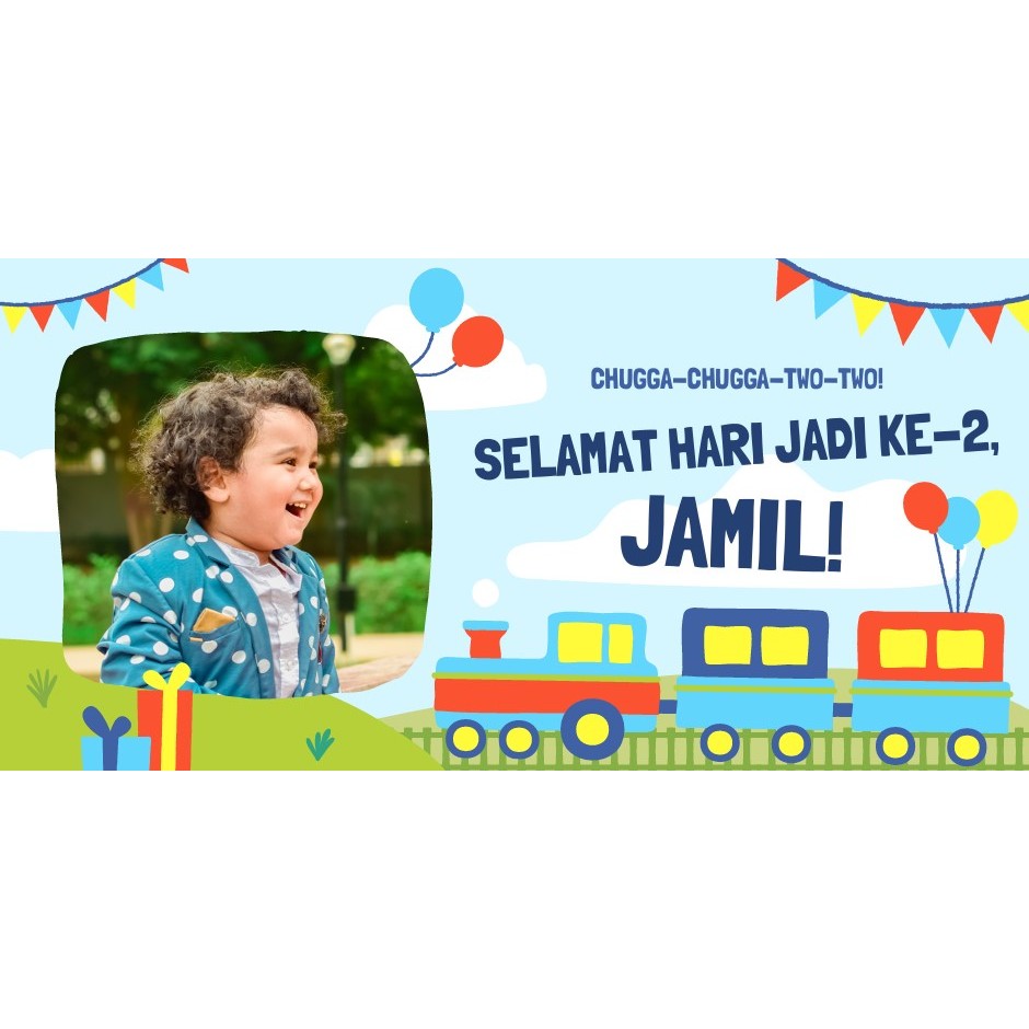 Custom Spanduk Banner Ulang Tahun Anak Berbagai Desain Unik Lucu Request Foto dan Nama