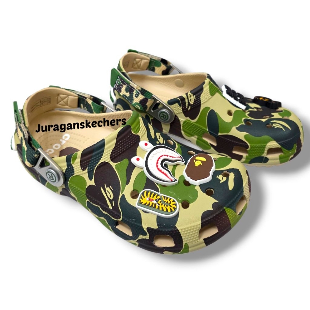 promo terbaru crocs x bape/sandal crocs x bape/sandal pria/crocs pria (crocs classic x bape)